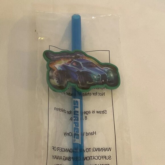 Rocket League Slurpee Cup Straws Set of 4 NEW in Package! Red Green Yellow Blue - Picture 10 of 14